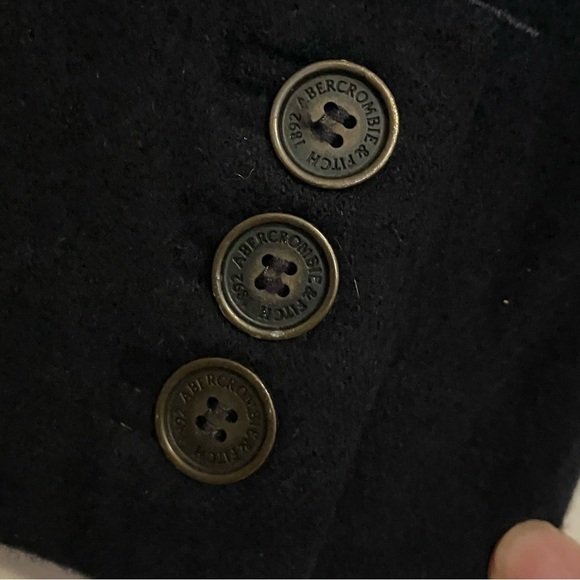 Abercrombie and Fitch Fitted Wool Blazer- Dark Blue- XS - Picture 3 of 6